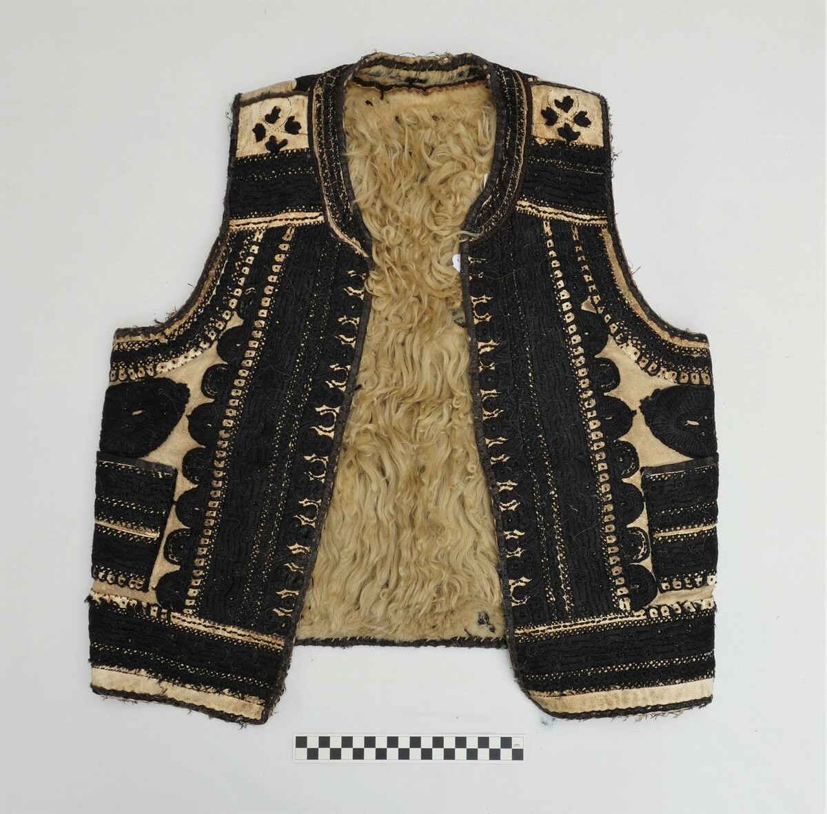 Embroidered man's waistcoat from Hungary, early 20th century (TRC 2019.1828).