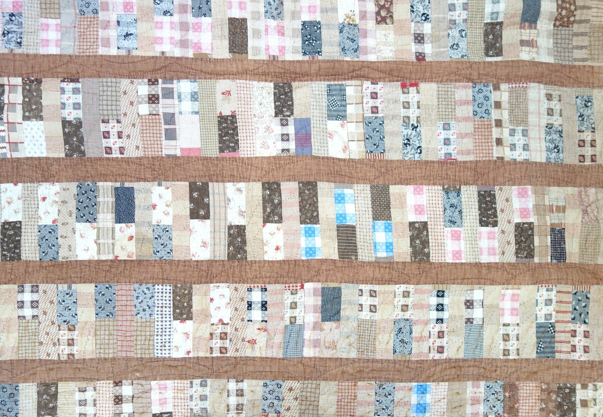 Detail of Chinese Coin quilt, North Carolina, USA, c. 1900 (TRC 2019.2229).