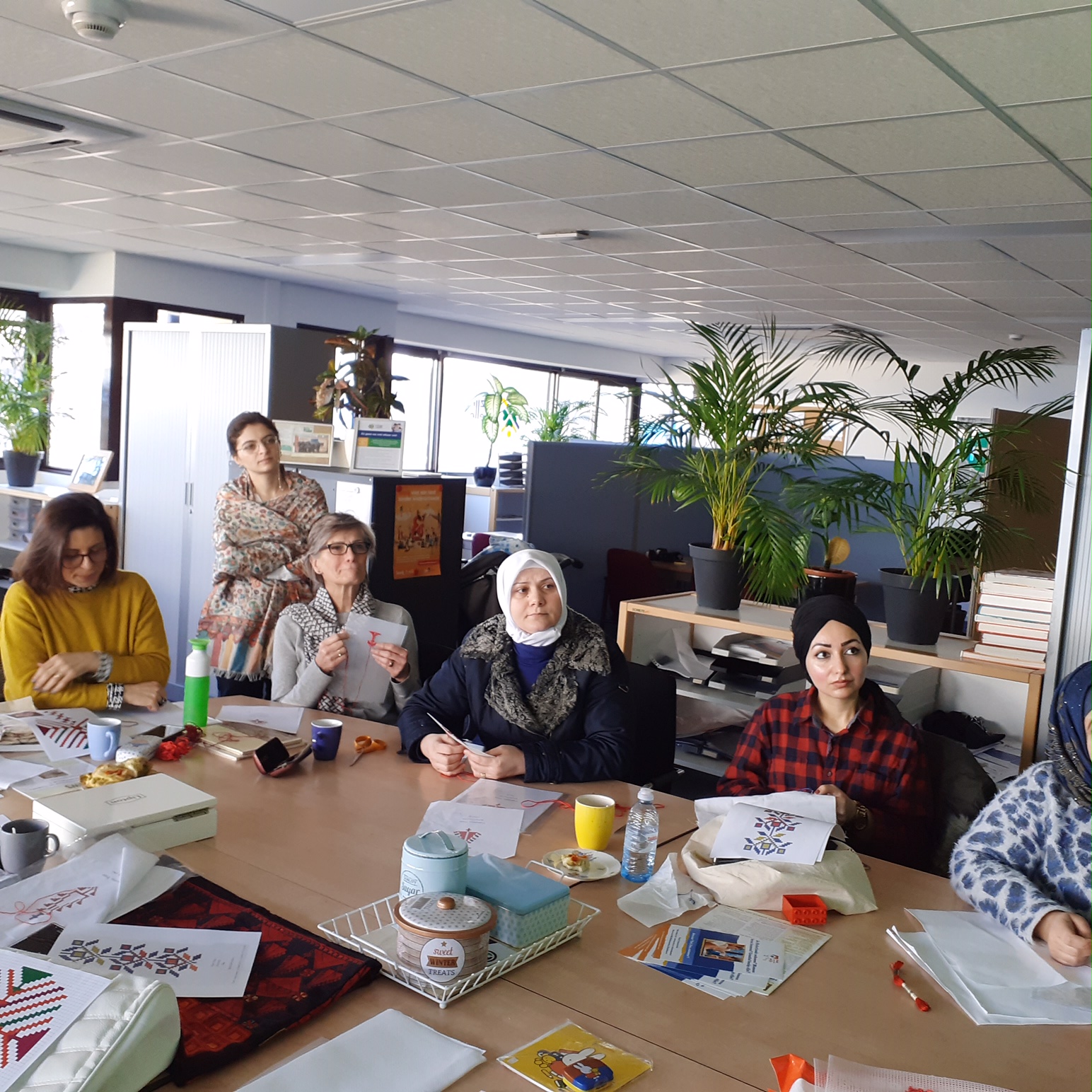 Arab embroidery class.