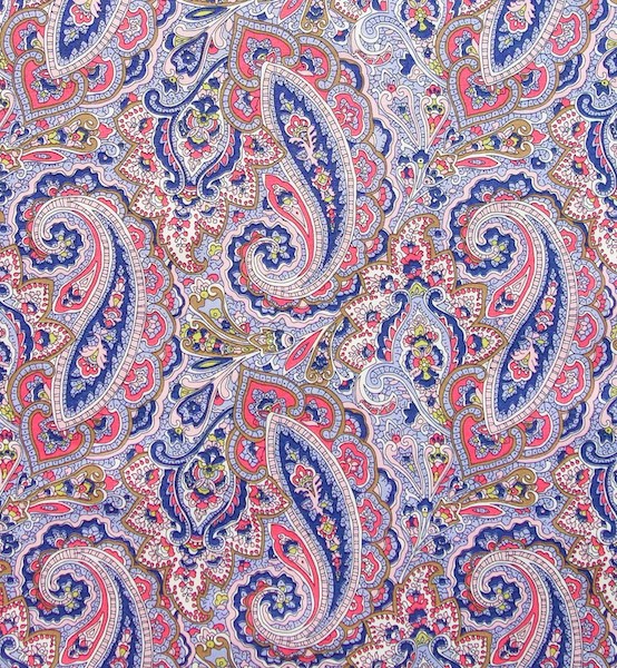 Detail of a sample of Liberty's Tessa design (TRC 2021.0640).