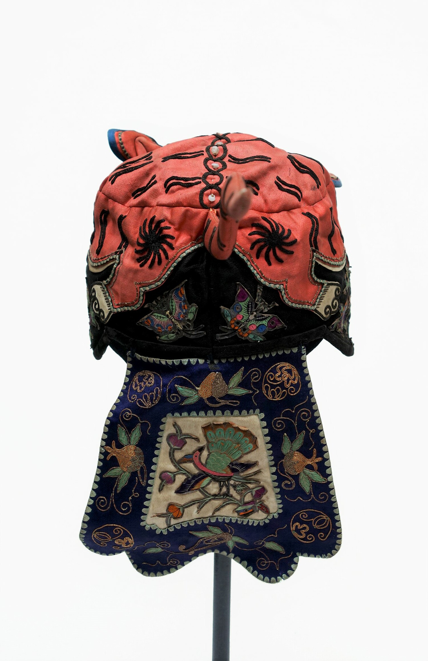 Back of a Chinese tiger hat (TRC 2021.2029).