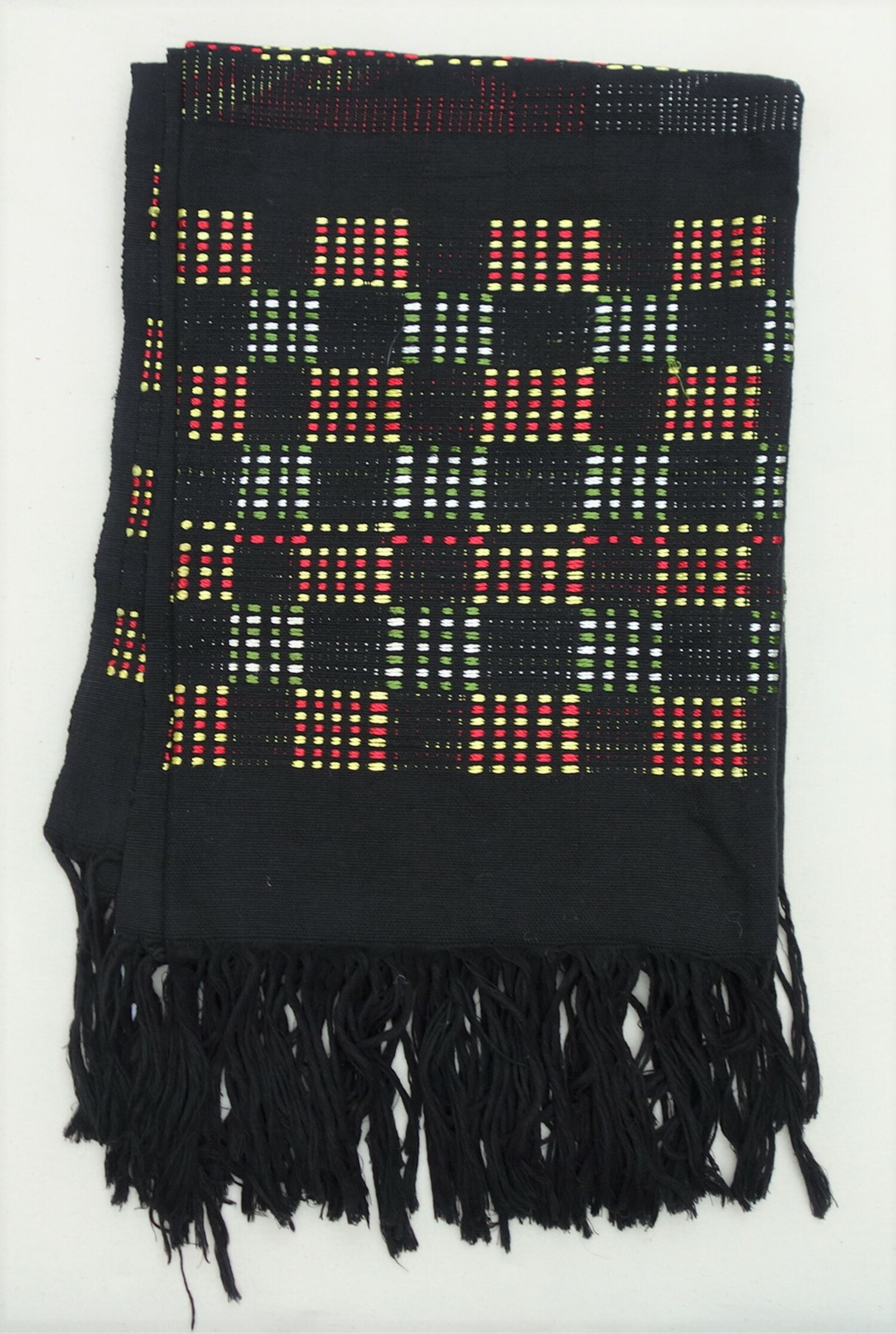 Detail of a length of handwoven cloth from Nigeria, 1970s (TRC 2021.2117).