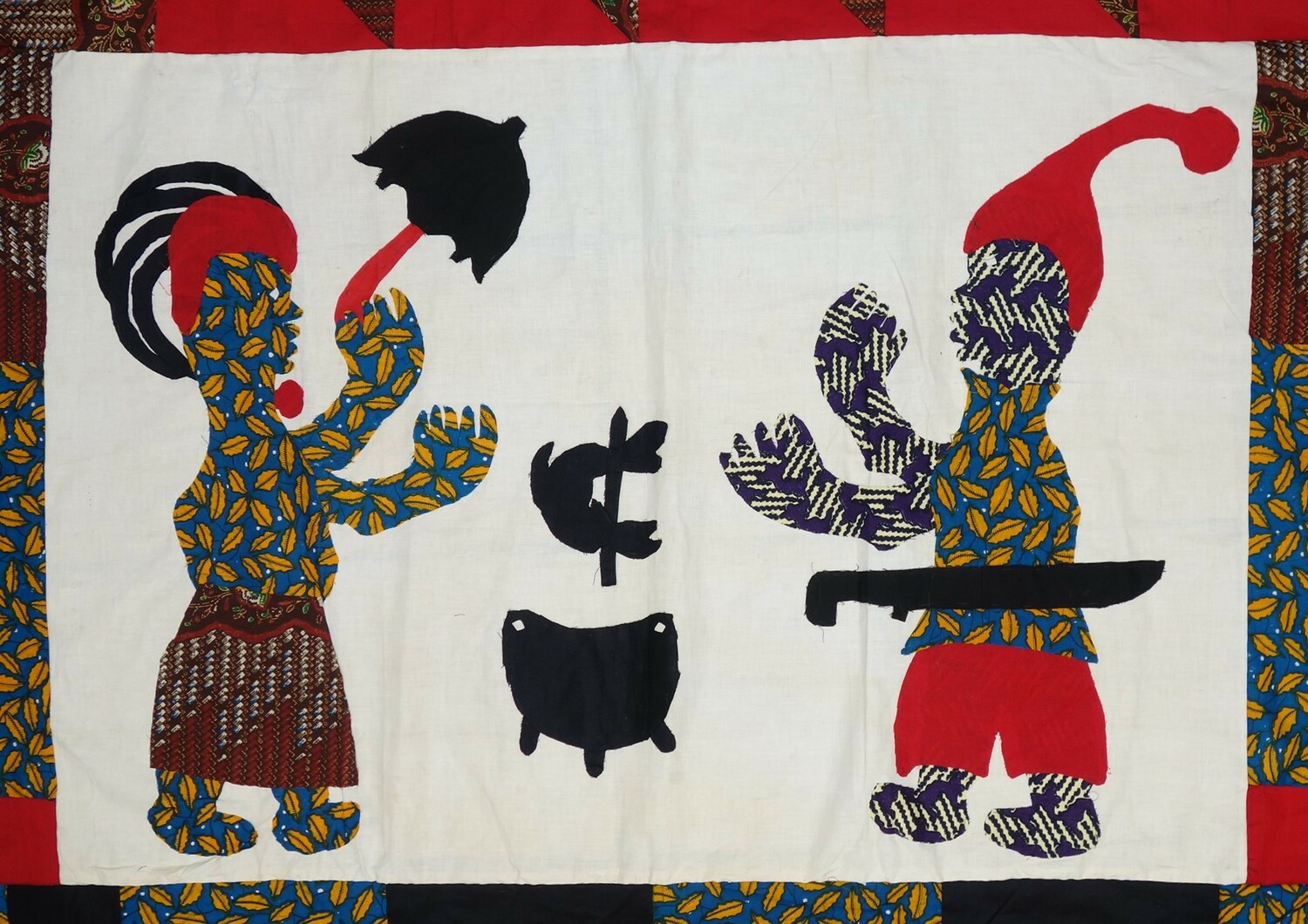 Detail of a shrine cloth from southern Nigeria, c. 1978 (TRC 2021.2225).