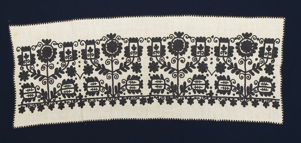 Embroidered cloth from Transylvania, Romania, 20th century (TRC 2022.0523).