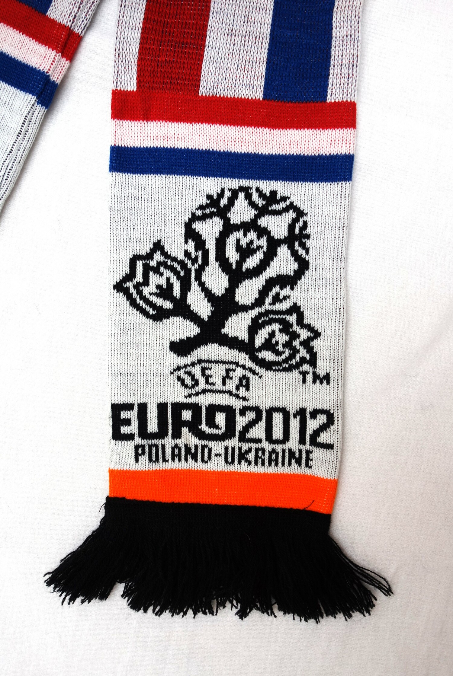 Something completely different, also in the TRC Collection: Football scarf UEFA 2012, Poland versus Ukraine (TRC 2025.0066).