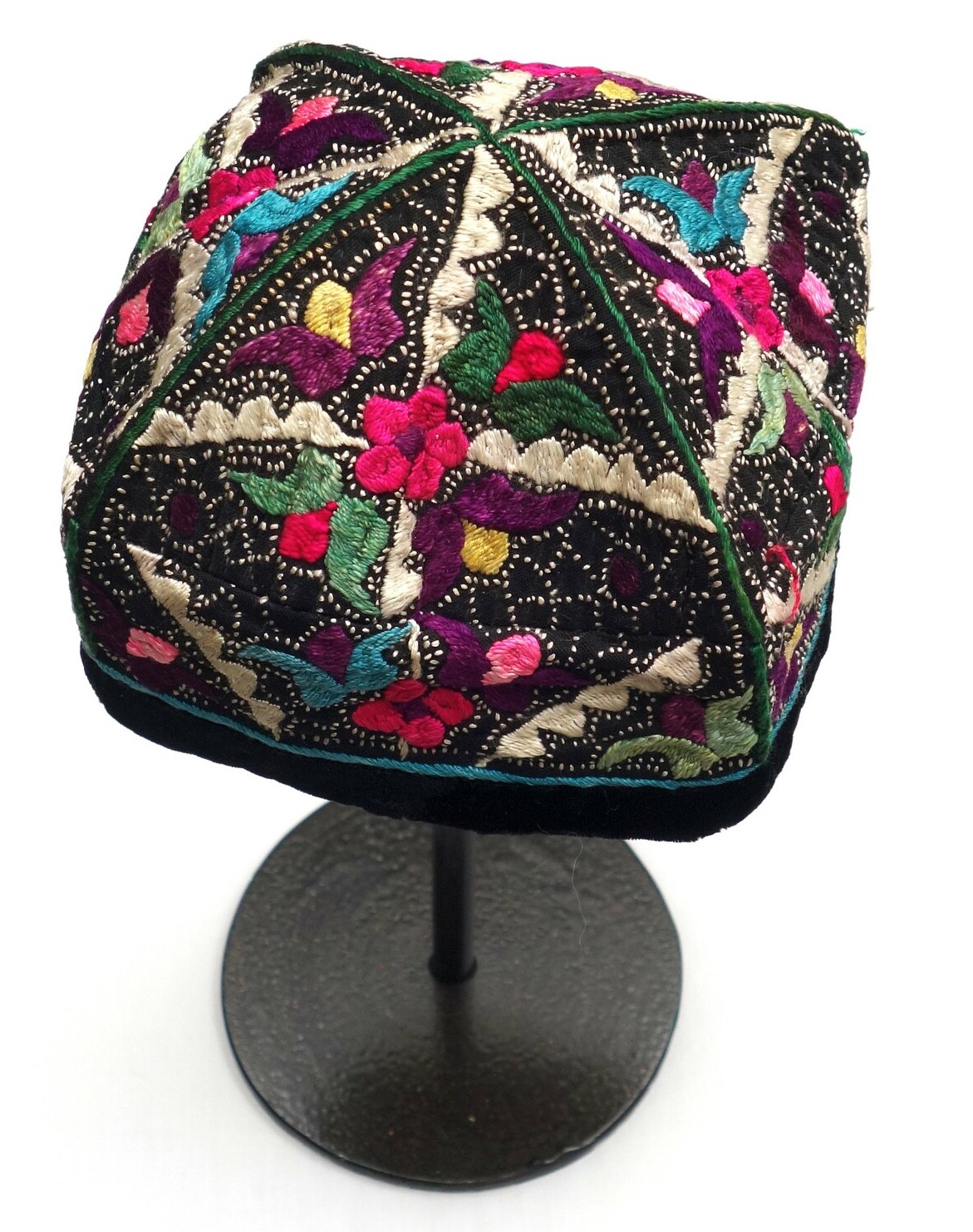 Fig. 8. Embroidered cap from Afghanistan. Purchased in Kabul in 1970s (TRC 2025.0161).