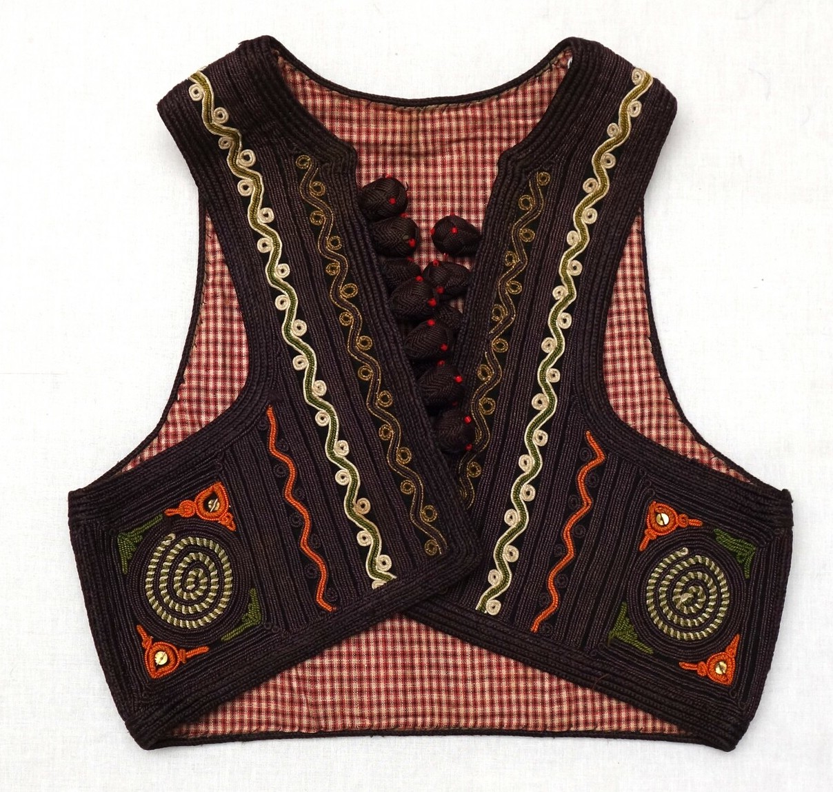 Fig. 3. Hand embroidered woman's waistcoat (jelek). Kosovo, 20th century (TRC 2025.0241).
