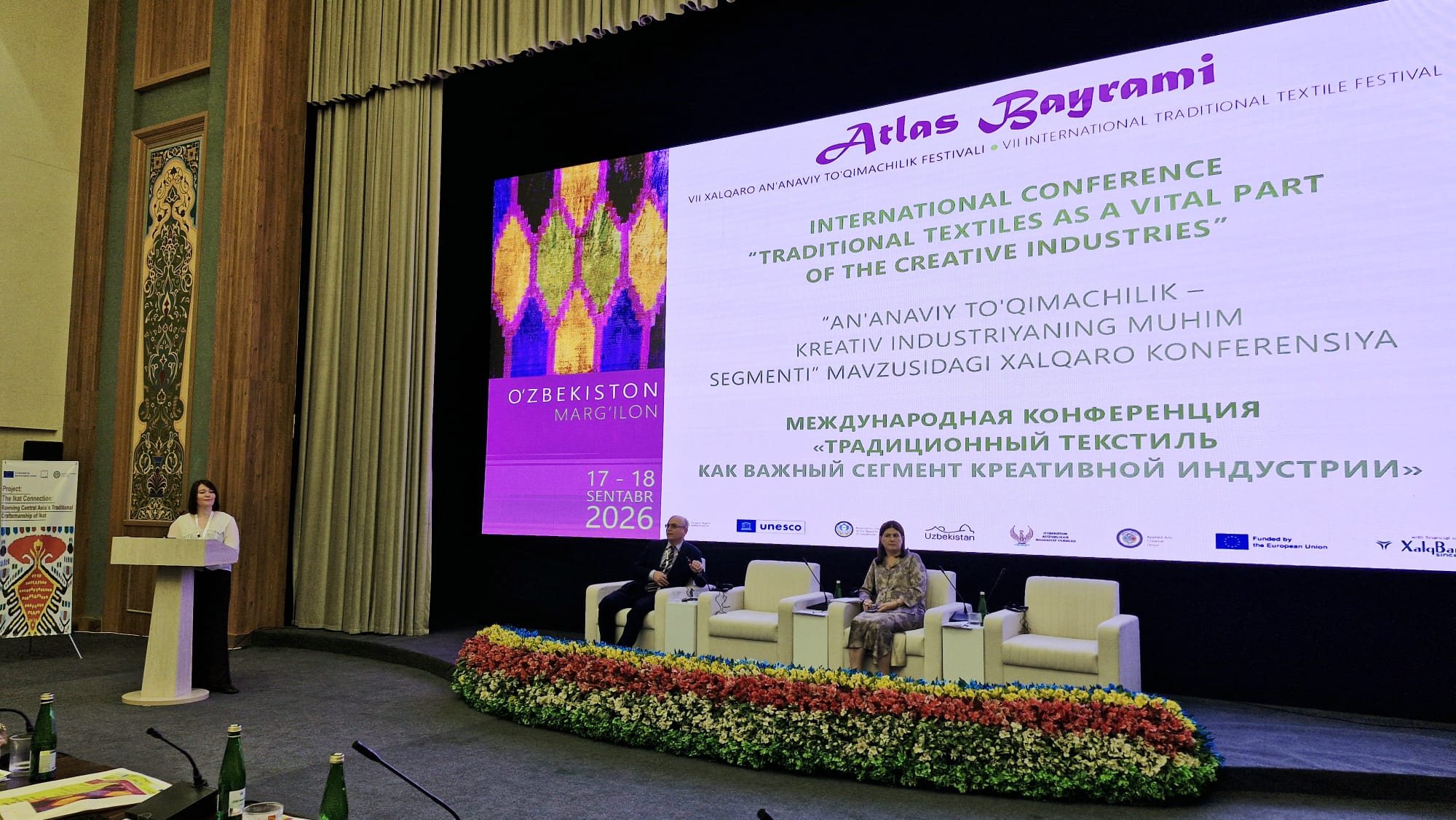 The author speaking during the conference.