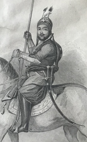 Fig. 6: “Mahomed Akbar Khan. Favourite Son of Dost Mohamed Khan, and Commander of His Cavalry.” (Godfrey Thomas Vigne 1840,). TRC 2025.0191.