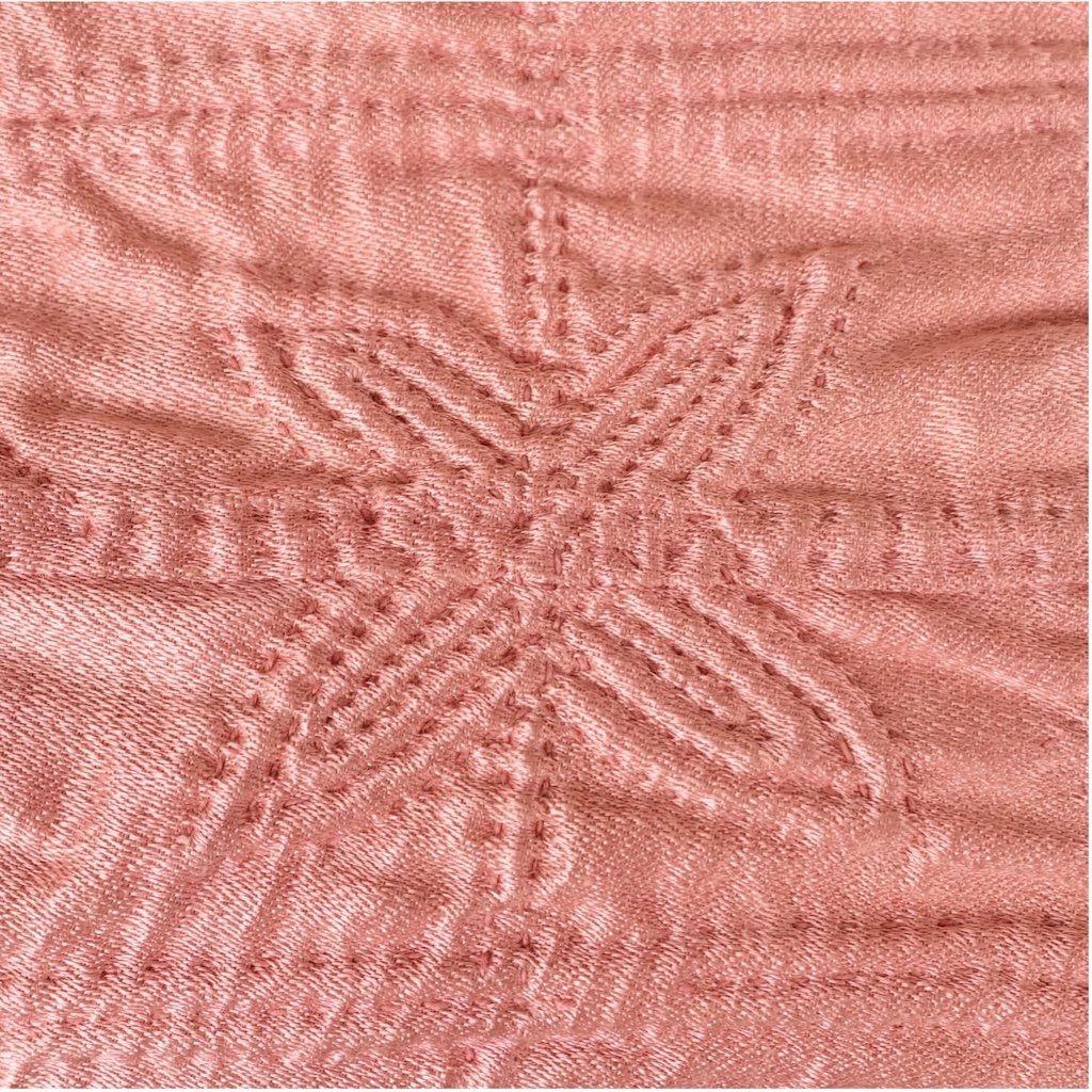 Dinolite detail of the quilted kaftan, TRC 2026.0841.