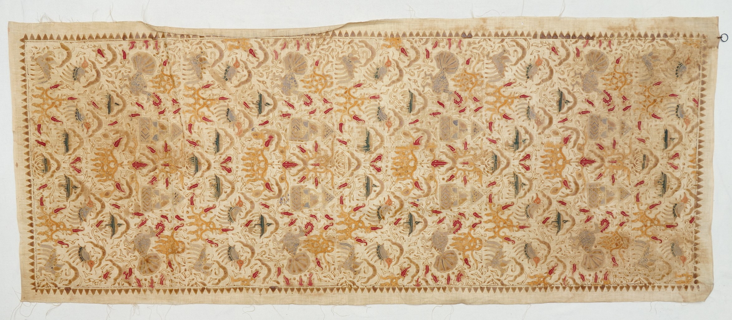 Panel of cloth with an unfinished batik design, Indonesia, mid-20th century (TRC 2019.1814).