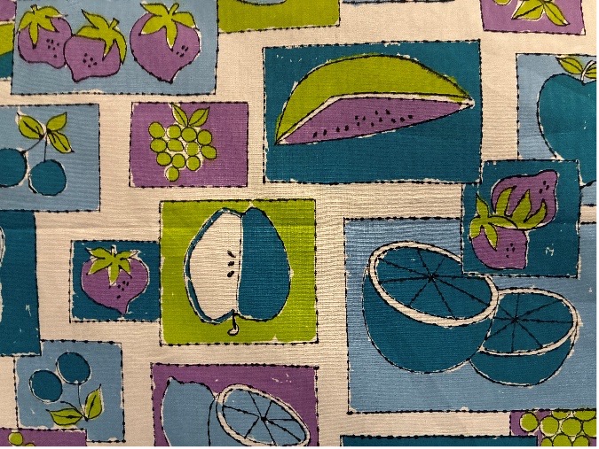 “Mellons”. Printed cotton, circa 1956-1957. Fuller Fabrics, Inc.
