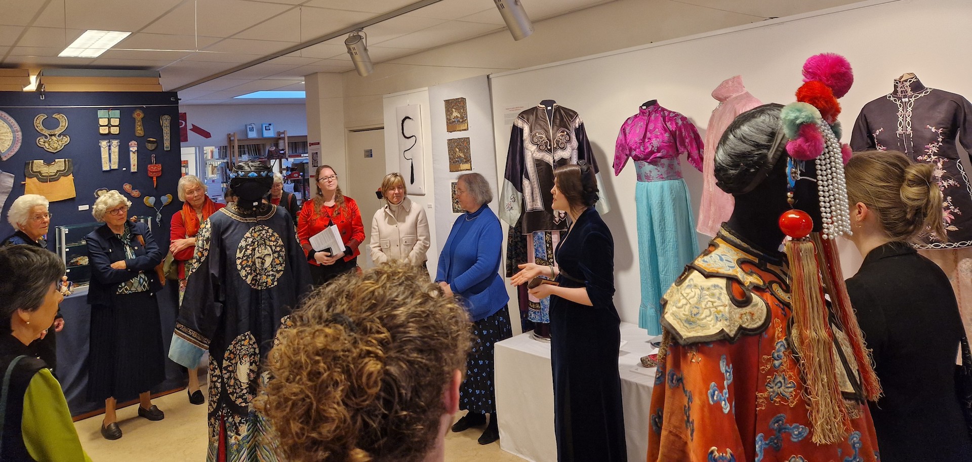 Opening of the TRC exhibition: 'From Dragon Robes to Mao suits. Chinese clothing in the 20th century', Thursday, 28 March 2024. Photograph by TRC volunteers.