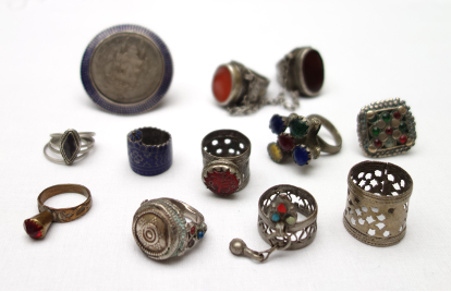 Group of rings from Afghanistan and beyond, 20th century.