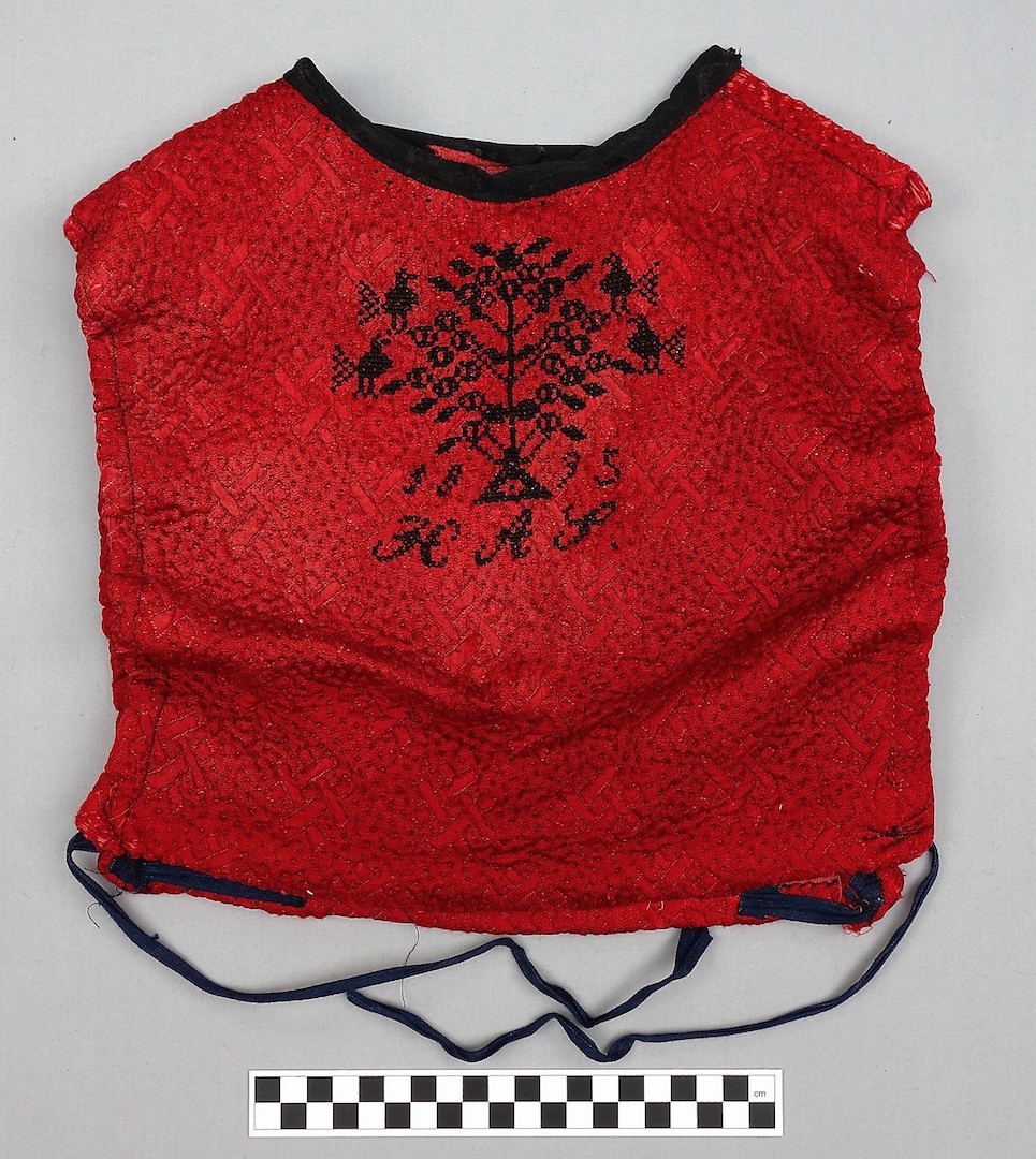 Embroidered bodice (kraplap) from the island of Marken, the Netherlands, dated 1895.
