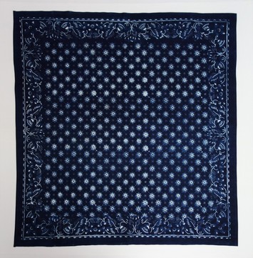 Indigo-dyed cloth from Staphorst, 1970s (TRC 2018.0340).