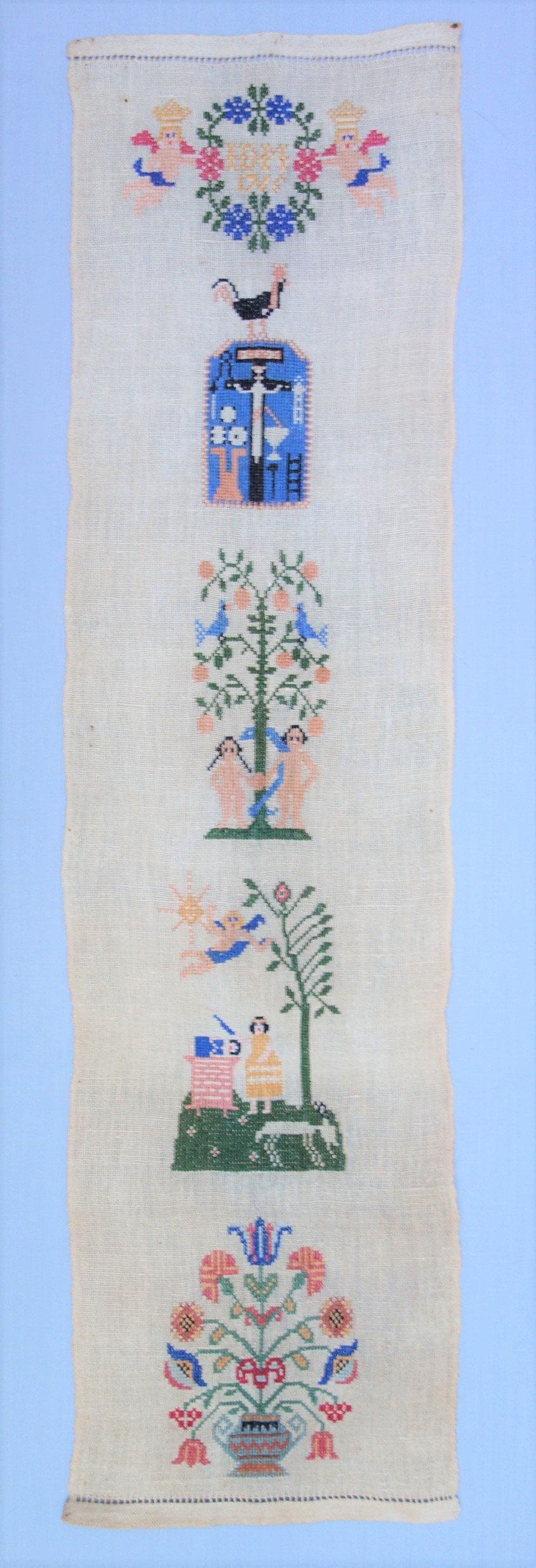 A and sampler in pristine condition from 1765 (TRC 2019.2921).