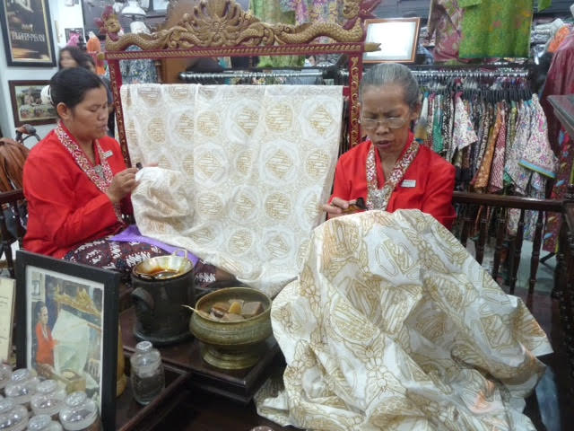 Batik demonstration at local department store