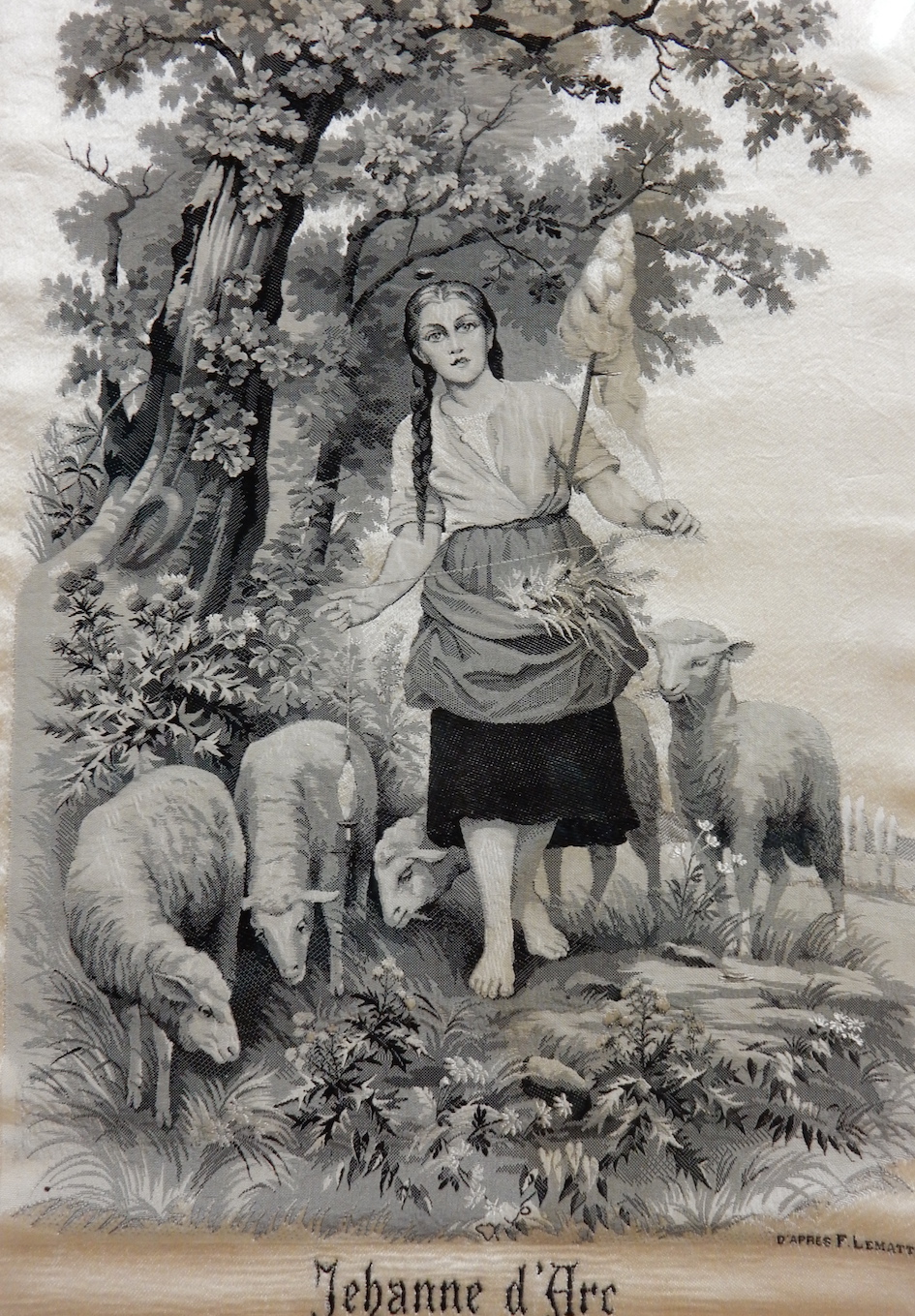 Stevengraph showing Joan of Arc.