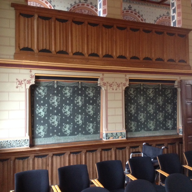 The paintings of hanging curtains, Statenzaal, Drents Muzseum, Assen, The Netherlands (photograph Willem Vogelsang)