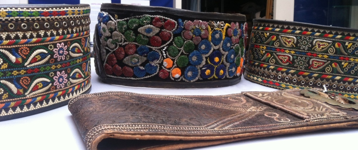 Four traditional men's belts from Romania. TRC collection.