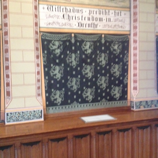 Painting of curtain, Drents Museum, Assen.