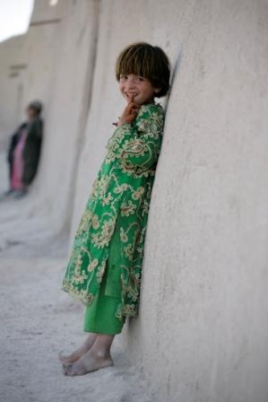 Afghan girl in traditional clothing. Photograph: Hans Stakelbeek