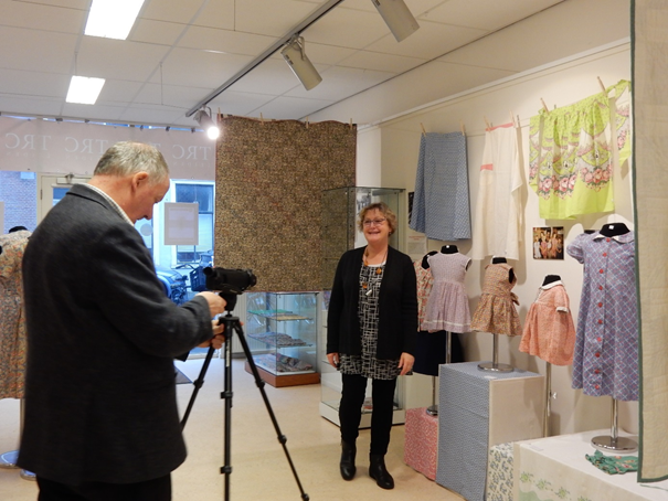 Andrew Thompson interviewing Linzee McCray, 1st February 2018. Photograph by Shelley Anderson.